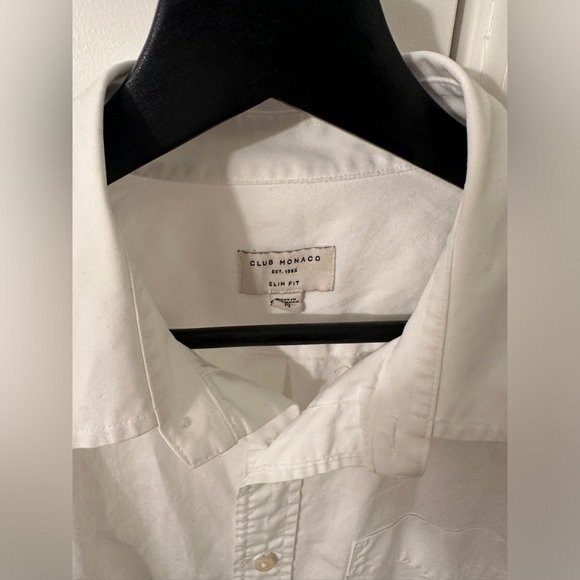 Club Monaco men’s medium slim fit white button down shirt - Picture 2 of 3